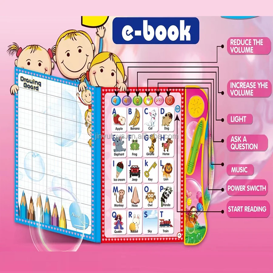 Kid Learning Machine English Finger Point Reading Book Intelligent Studying Audio E-books Baby Early Education Toys Child