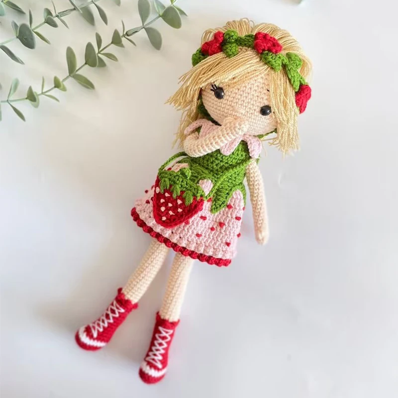 Customized Amigurumi Pattern Crochet Princess For Baby Gift Set 100% Cotton Filled Knitting Stuffing Crochet Toy For Kids Gift