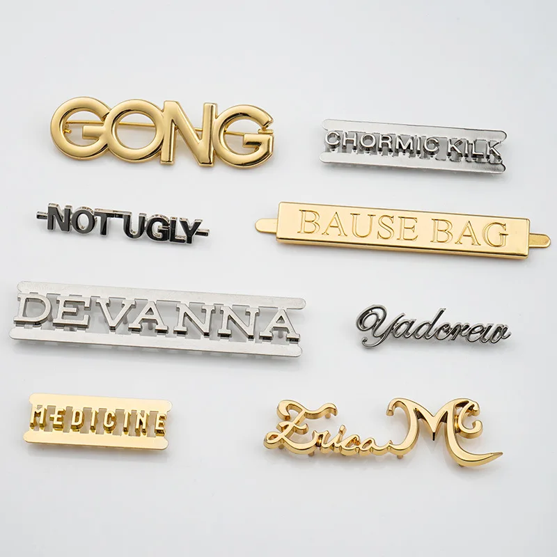 Custom Logo Maker Handbag Metal Label Metal Perfume Bottle Square Plate Aluminium Sticker Decorative Accessories Nameplate