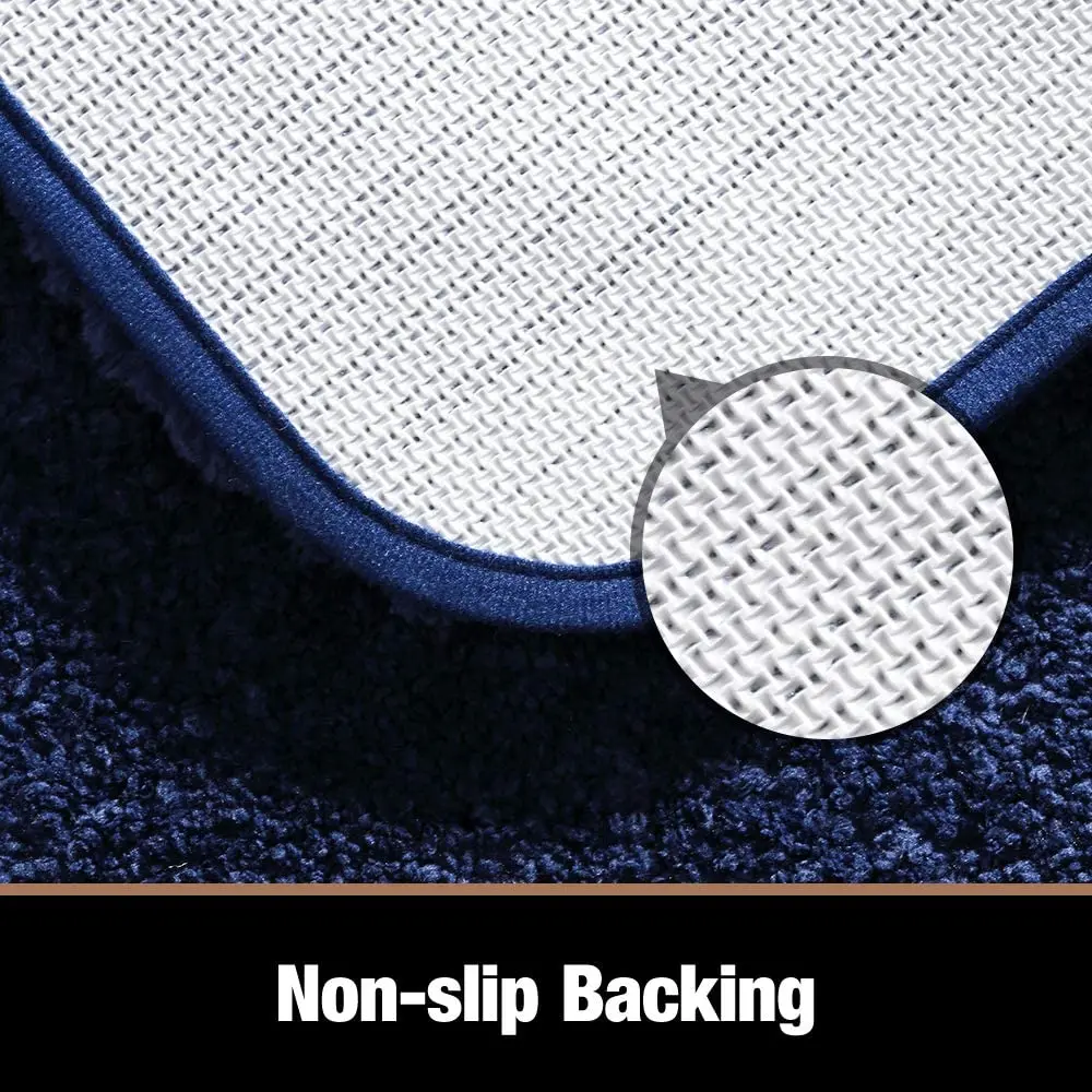 100% polyester soft shaggy bath mat with TPR / Latex back anti slip mat