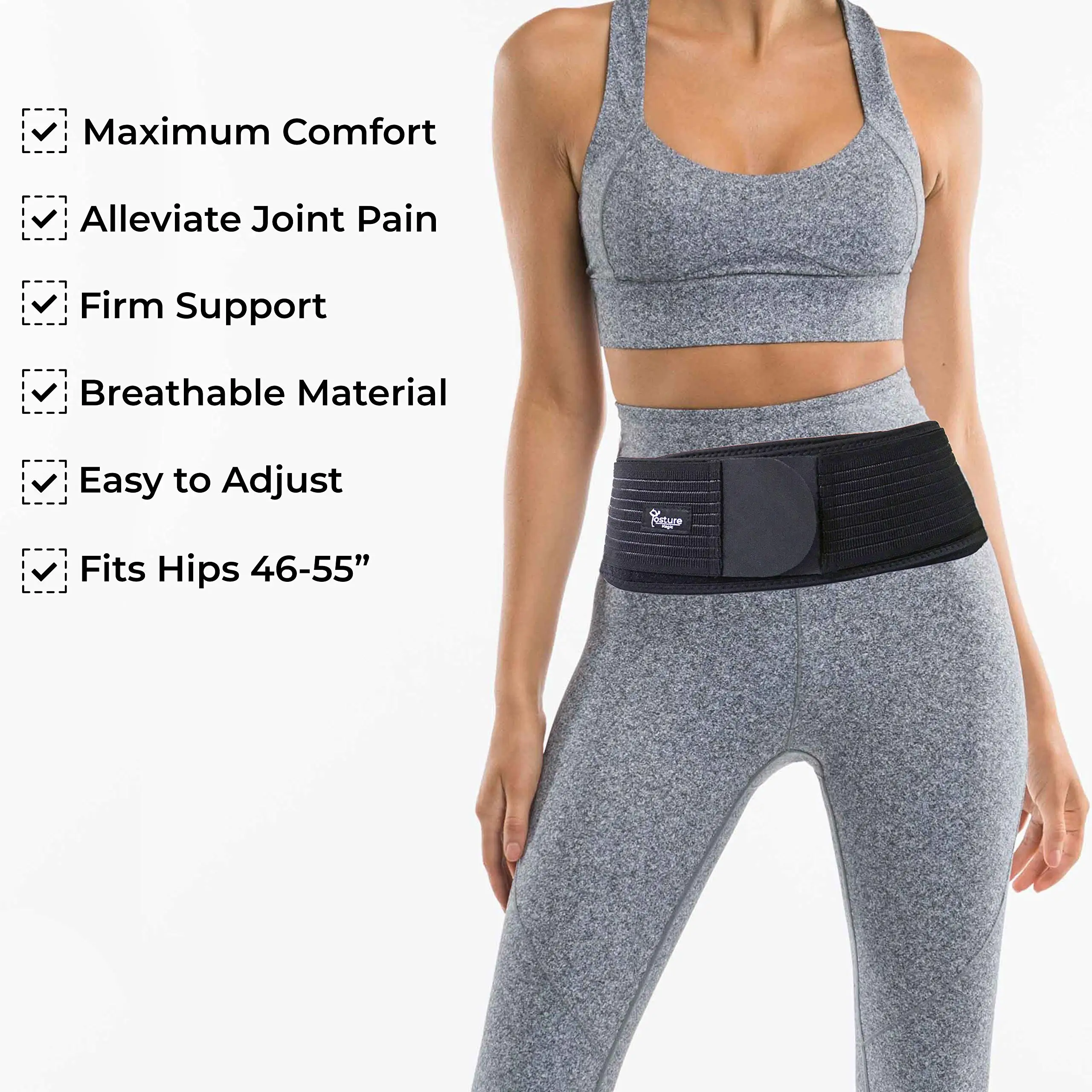 Sacroiliac Si Hip Belt Adjustable Si Joint Support for Women men Lower Back Belt