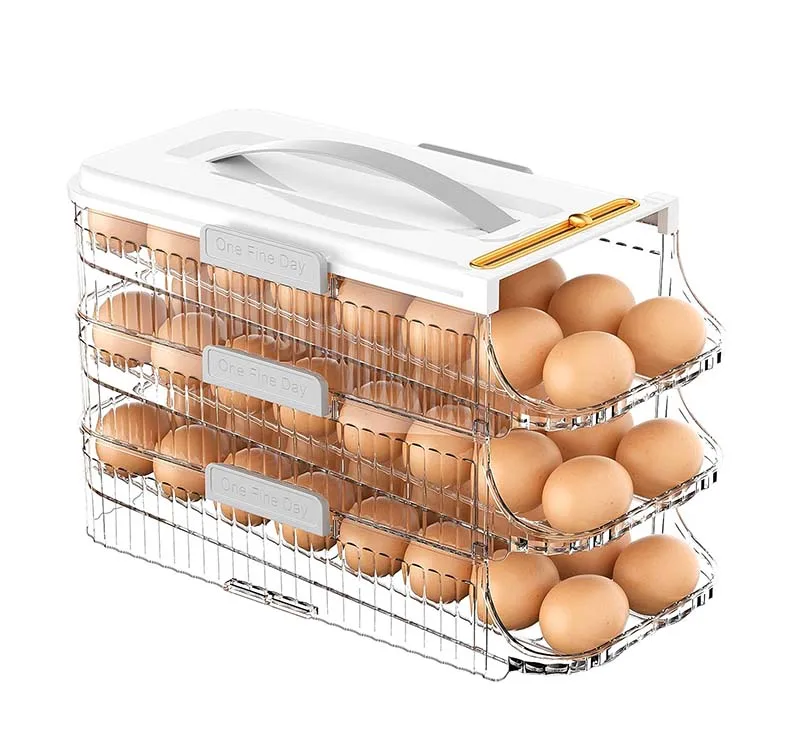 Custom Kitchen Fridge Freezer Large Capacity Egg Dispenser Organizer for home storage