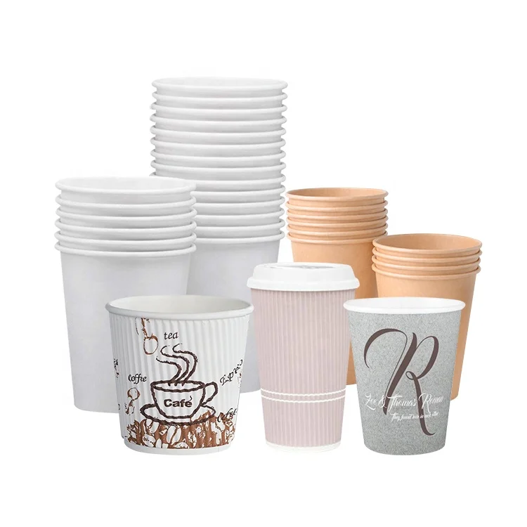 Customised Printed Disposable Hot Drinking Coffee Paper Cups Manufacturer