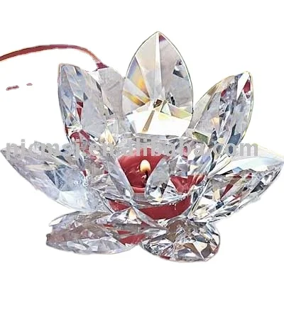 Прозрачный стеклянный подсвечник с цветком лотоса для свадебной вечеринки