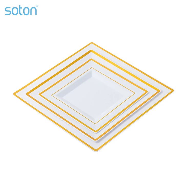 Disposable plastic plates party supplies kits cutlery plastic disposable tableware