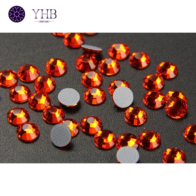 YHB Hotfix Crystal Stone Sun Color SS3-SS48 Flatback Loose Korean Glass Rhinestone