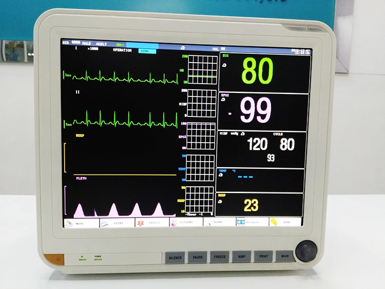 15 Inch hospital medical equipment ICU CCU ambulance multi-parameter patient vital signs screen price