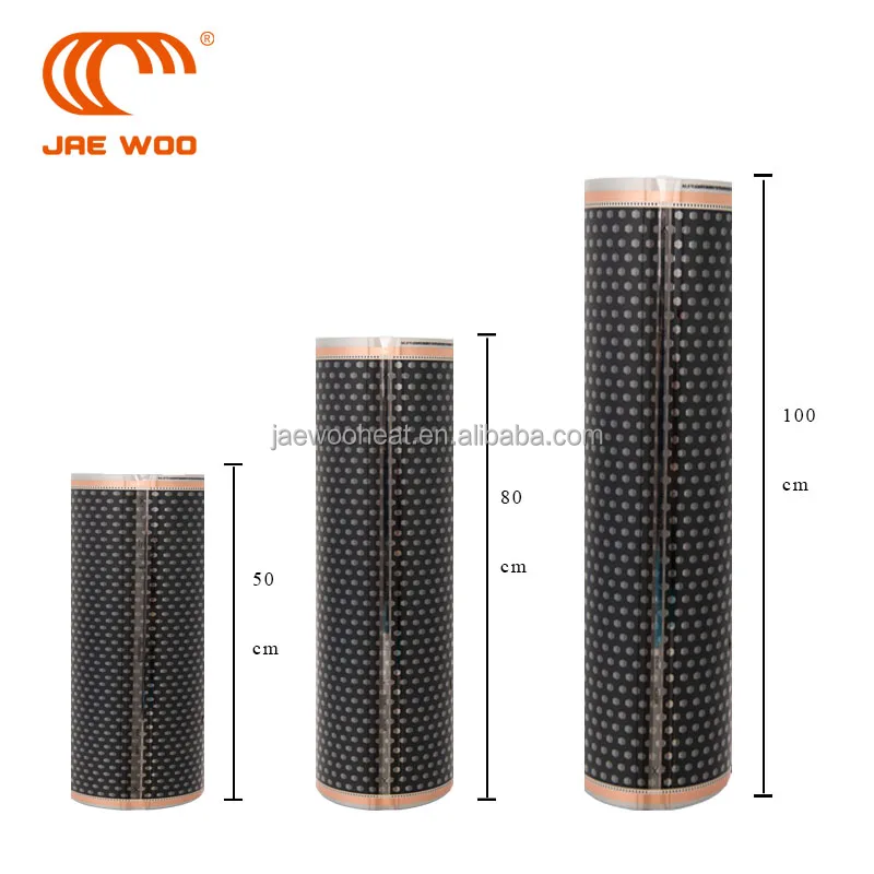 Thin Electric Floor Heating Film  Mat For Radiant Partial Drying, House Heating, And Educational Facility Heating
