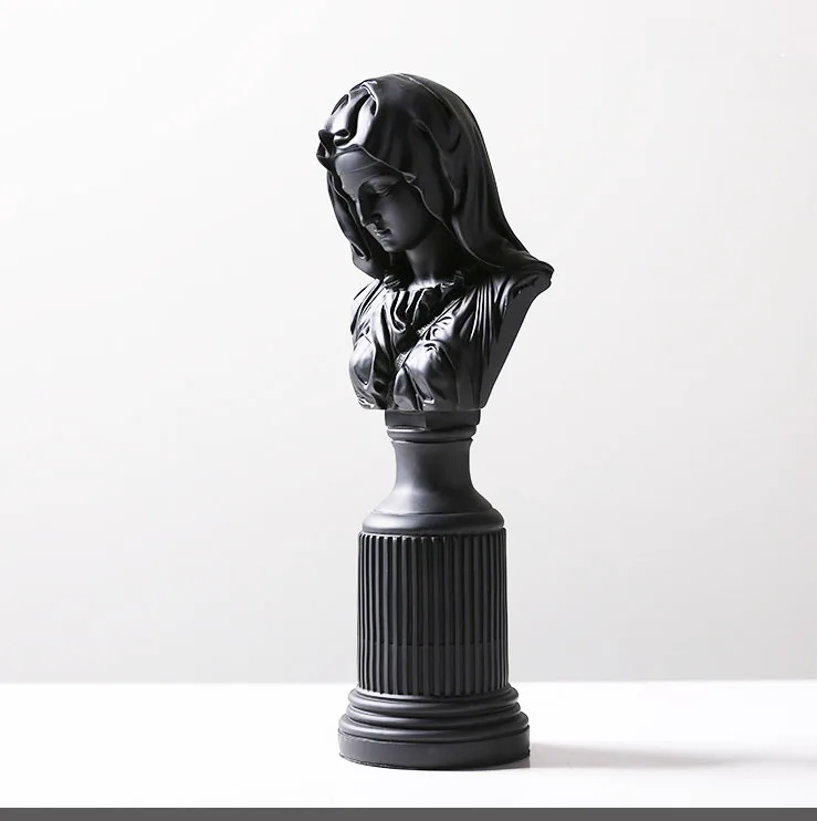 
Home Decoration White Resin Praying Blessed Virgin Mary Statue 