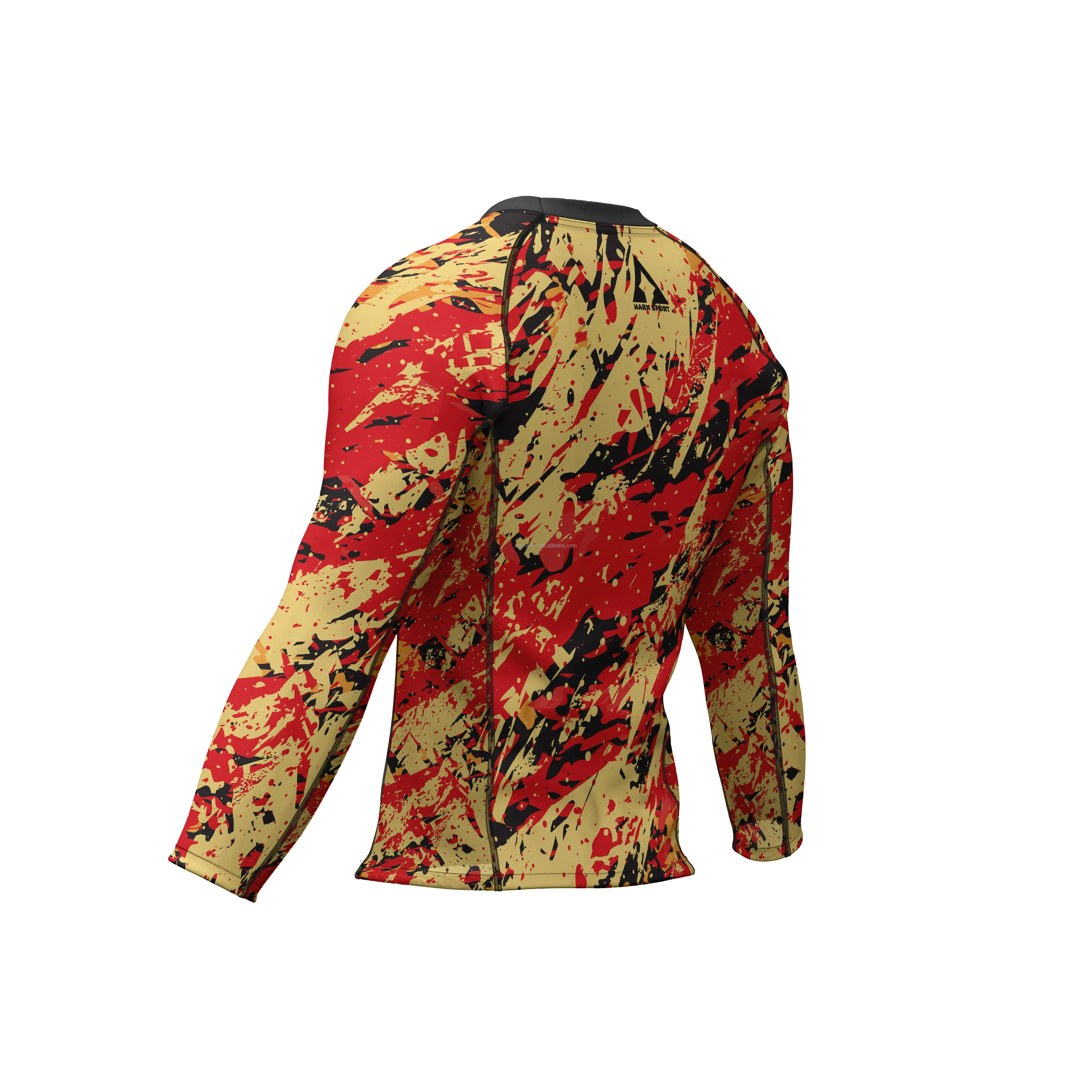 Rash Guard Custom Jiu Jitsu Men Sublimation Printed Spandex Bjj Rashguard Compression Shirts MMA