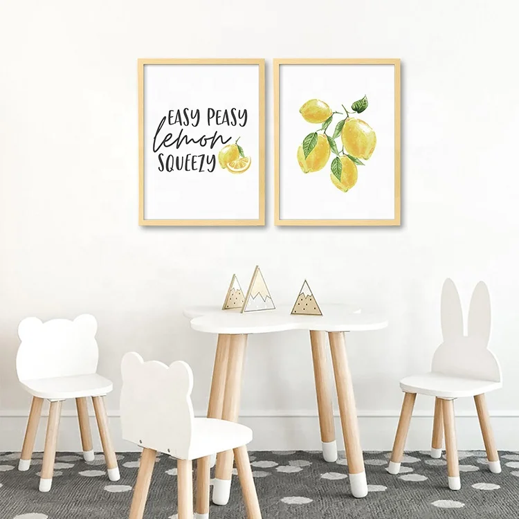 EAGLEGIFTS French Country 12x16 Picture Frame Photo New Design Dining Room Lemon Plant Poster Frame Wall Art Set