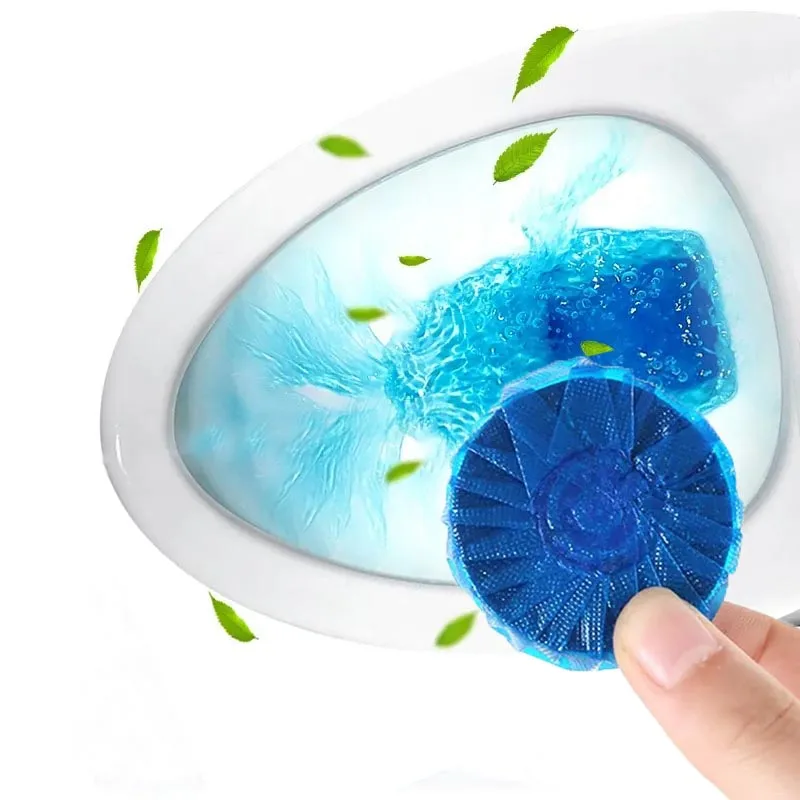 Flush 300 Times Toilet Cleaner Tablets  For Bathroom  blue blocks cube for automatic toilet bowl cleaning