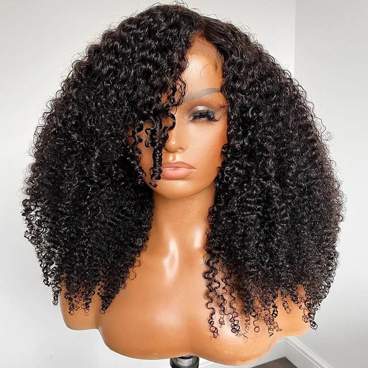 Afro Wigs for Black Women 13x4 13x6 Lace Front Kinky Curly Human Hair Wig