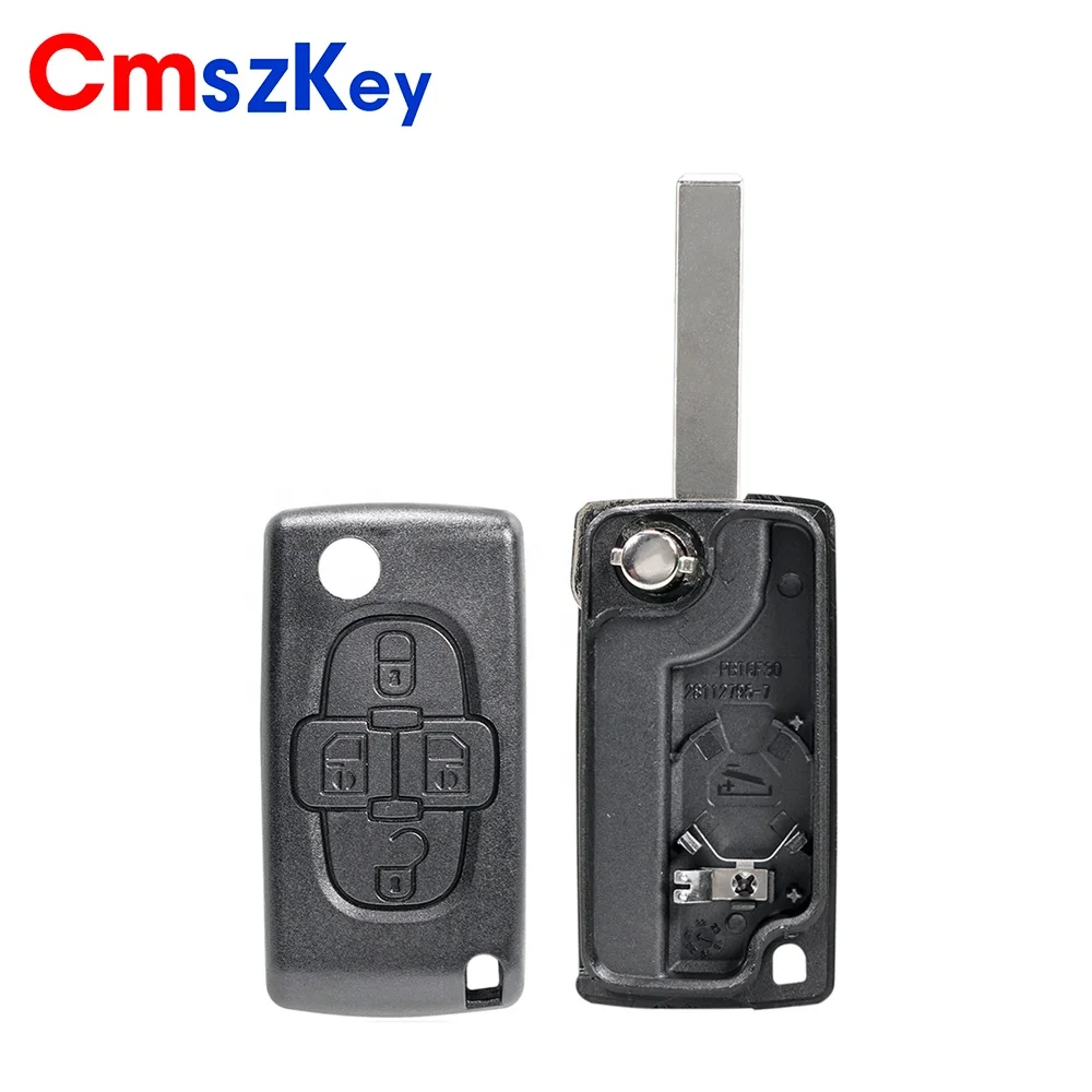 For Peugeot 207 307 308 407 607 Citroen C4 C5 C3 Berlingo Xsara 2B 3B 4B Flip Remote Car Key Fob Shell Case HU83 CE0536