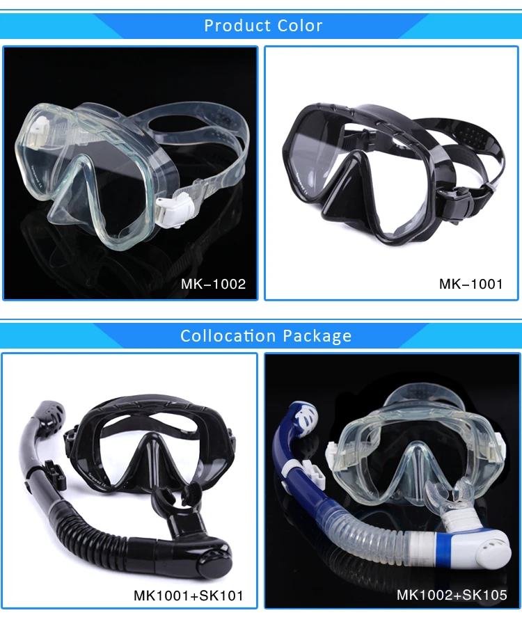 Wholesale adult diving snorkeling mask set customized  customized underwater adults diving mask cheap price