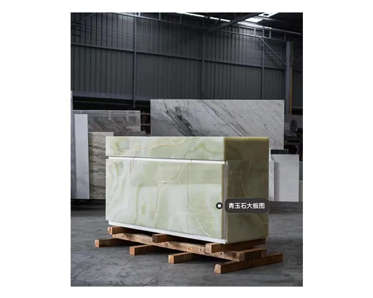 Backlit Stone Table Natural Onyx Stone Furniture Translucidus  Green Onyx Table