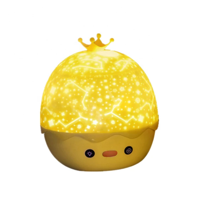 Crown Duck Romantic galaxy star lights projection lamp mini projector Night Light Creative Gift for kids bedroom party decor