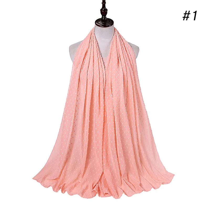 Wholesale Jacquard Fabric Breathable Jersey Headbands Wrap Chiffon Hijab Shawl Netherlands Comfortable Plain Ethnic Muslim Hijab