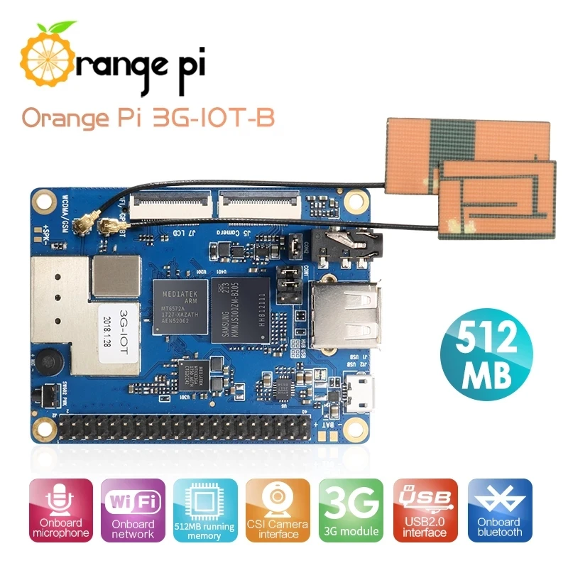 Orange Pi 3G-IOT-B 512MB Cortex-A7 4GB EMMC поддержка sim-карты Android4.4 Mini PC