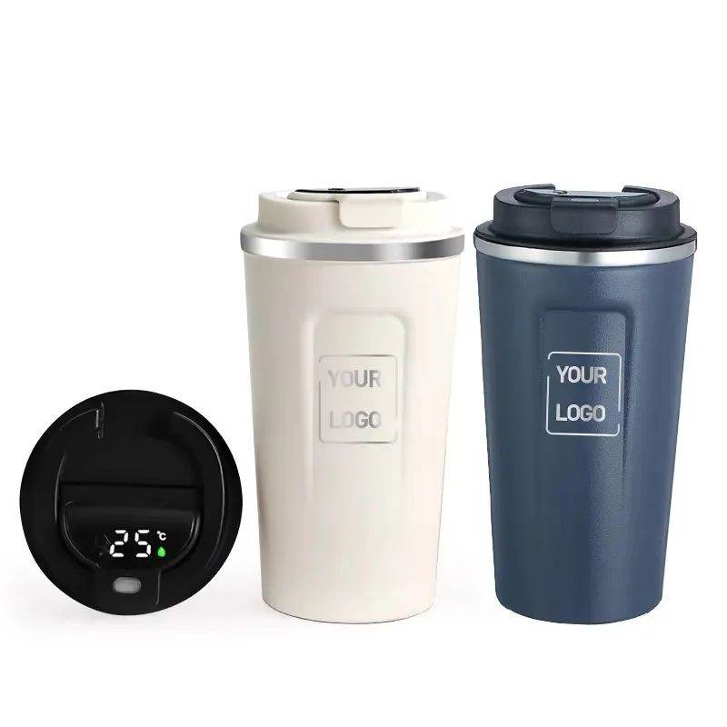 Wholesale Stainless steel Insulated Double wall vacuum Thermo Cup Travel Coffee Mug with LED Temperature display