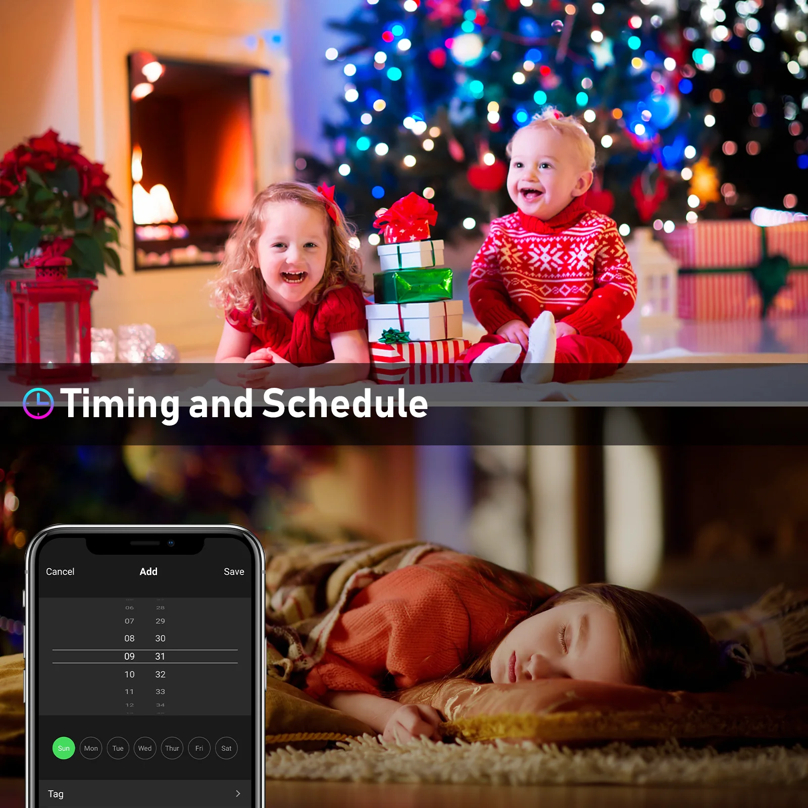 APP Control Outdoor Waterproof Firefly Twinkle Lights RBG Color Changing LED Fairy String Lights Commercial Christmas Lights