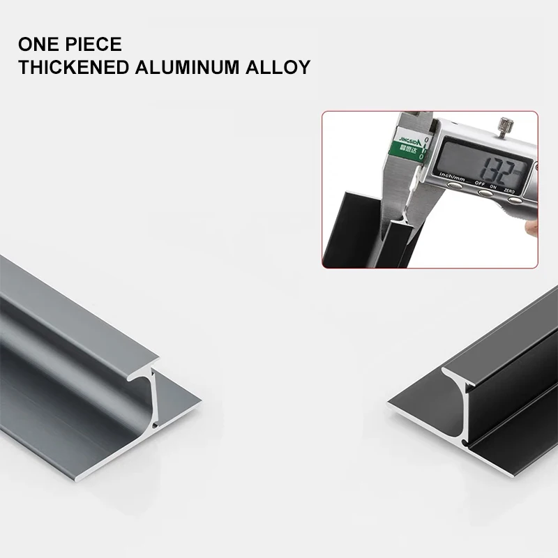 Wardrobe Concealed Door Kitchen Cupboard Cabinet Hidden Aluminium Profile Decorative Pull U F G Shape Edge Handles