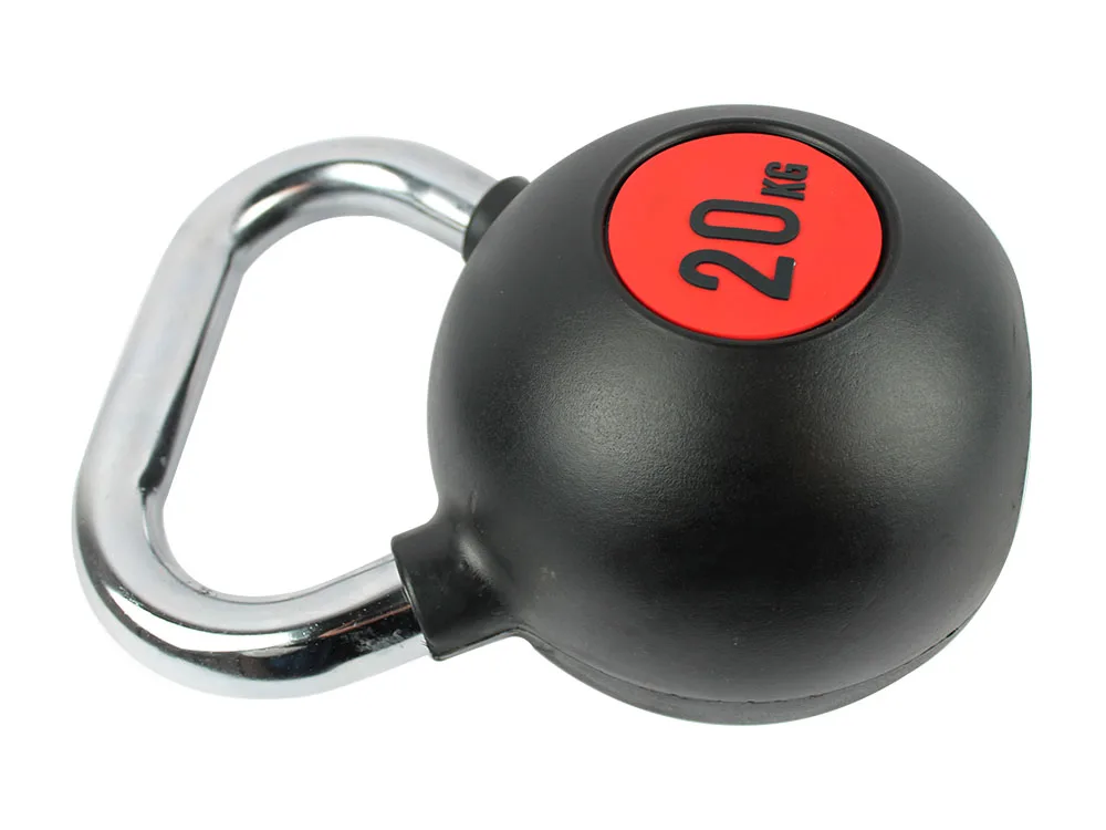 Factory wholesale Colorful Gym Fitness rubber Coated Cast Iron Custom Logo Color Weights Rubber Kettlebell
