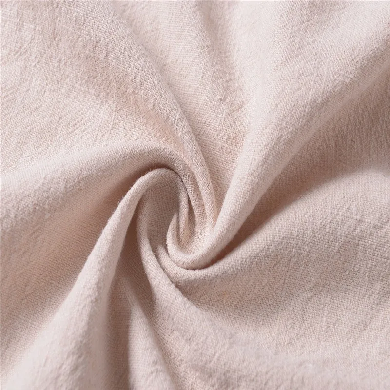 2022 Popular Product Heavy Weight Sand Washed Fabric Plain Dyed Bamboo Pattern Burlap Curtain Sofa Cover Ramie Cotton Fabric