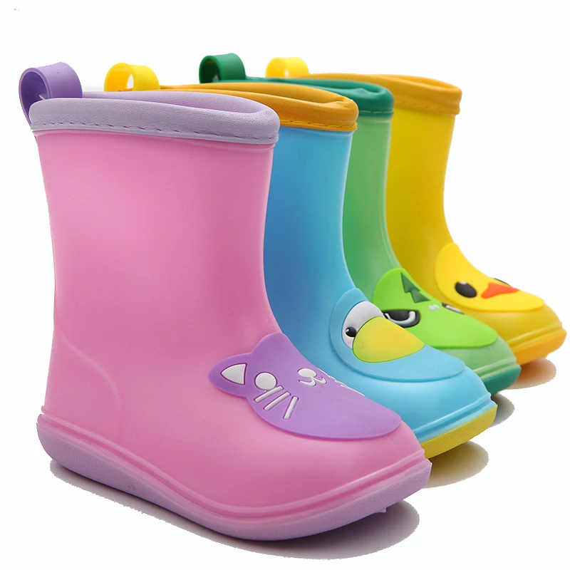 Pvc Rain Boots Waterproof Shoes Spring Baby Shoes Ankle & Bootie 100% Cat Customized Cowboy Wholesale Kids Children Unisex Pink