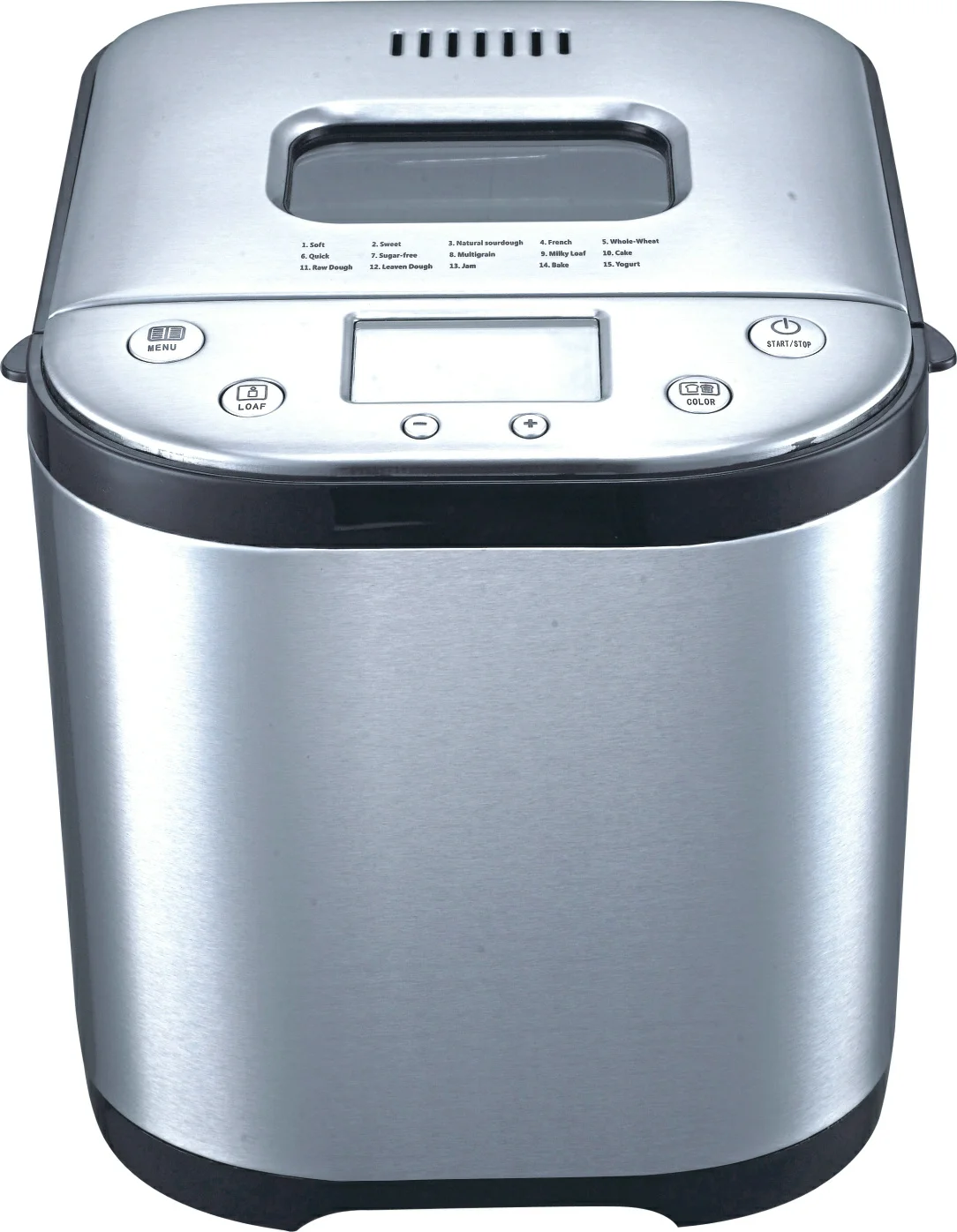 LCD Display Stainless Steel Mini Electric Bread Maker for