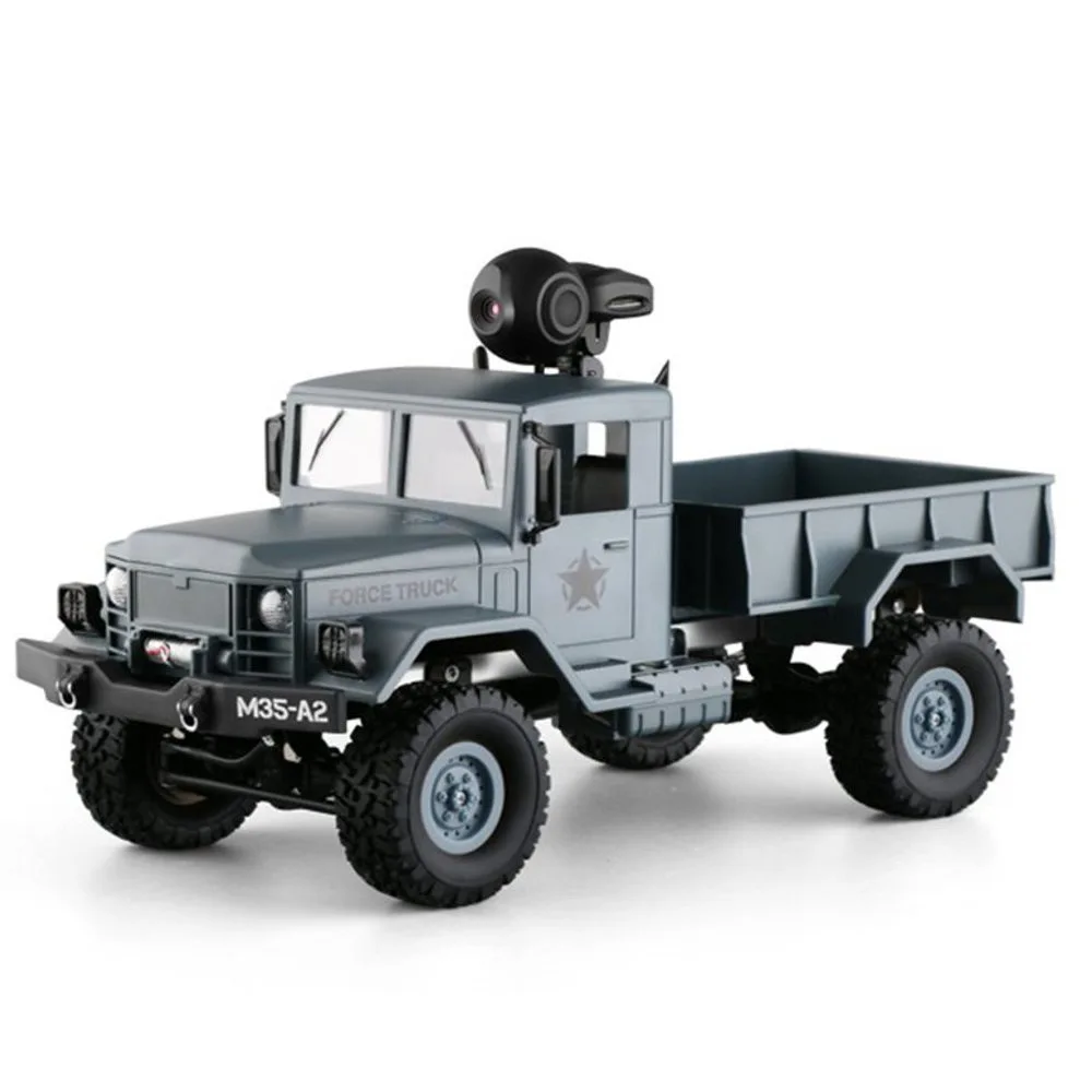 
Amazon WIFI FPV App Video 2.4Ghz 1/16 Remote Control Climbing Car 4x4 Off Road RC Military Truck Toys Rock Crawler RTR With Came 