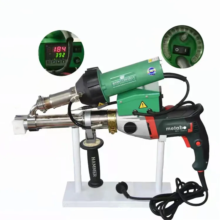 digital display extrusion plastic welding gun for PP/PE water tank pipe storage tank waterproof geomembrane welding use