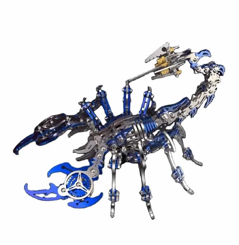 Movable simulation scorpion precision mechanical toy metal assembly model three-dimensional puzzle