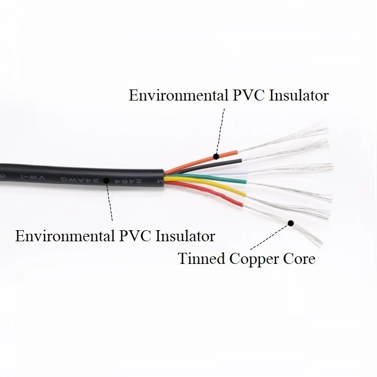 Компьютерные кабели Awm 2464 кабель 22Awg 4 Core 300V UL2464 связи