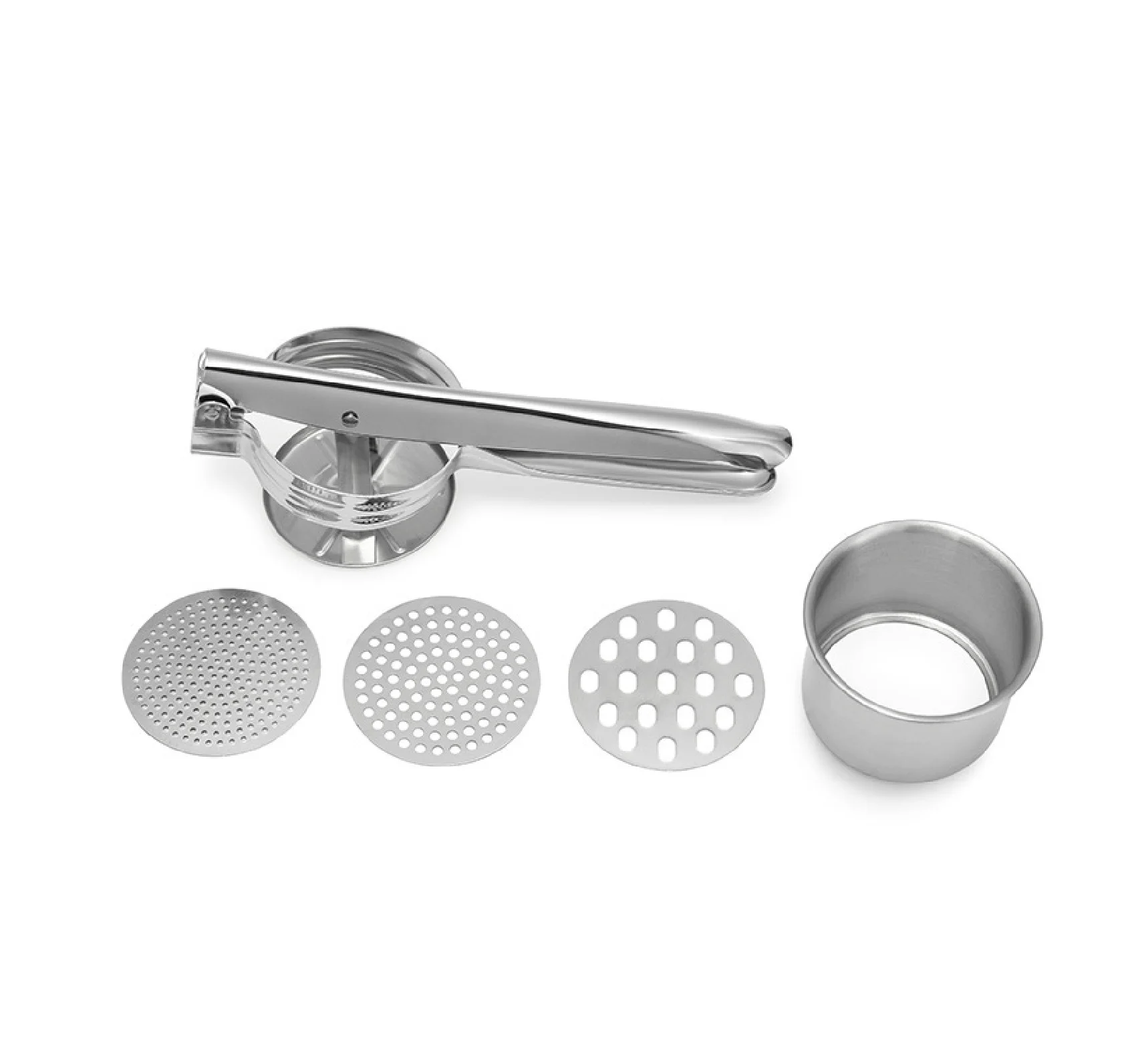Updated  Food Grade  stainless steel  kitchen 8 in 1 fruit potatosqueeze  masher garlic press