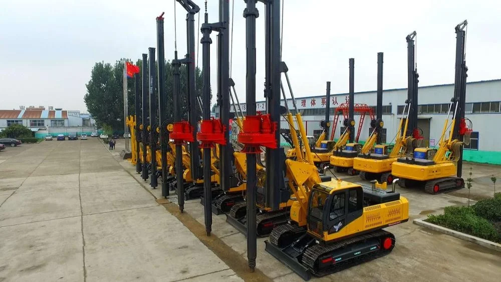 China Building Constructions Mini Hydraulic Pile Driver Screw Piles For Foundations LR130 25m Rotary Drilling Rig