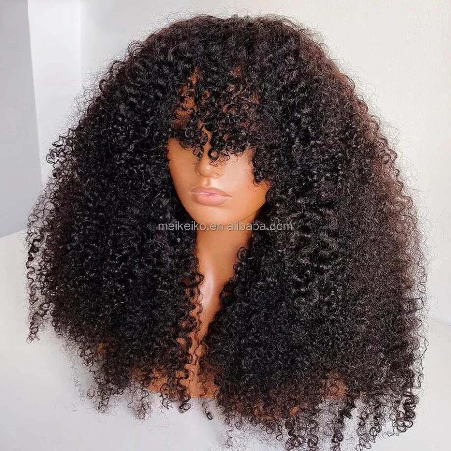 Factory Wholesale Wig Brazilian remy Human Hair full Machine Made Fashion Wig For Black Women Glueless