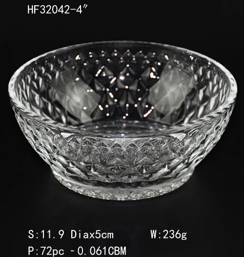 Стеклянная глубокая миска для лапши быстрого приготовления 12 см 14