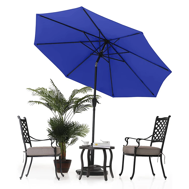 Wholesale Popular Sunshade Pagoda Big Patio Umbrella Garden Parasols Sunshade Custom Printed Luxury Outdoor Stable Beach Blue