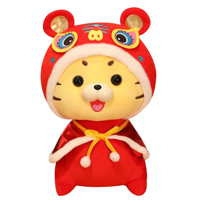 Year of the Tiger mascot toy auspicious tiger plush toy