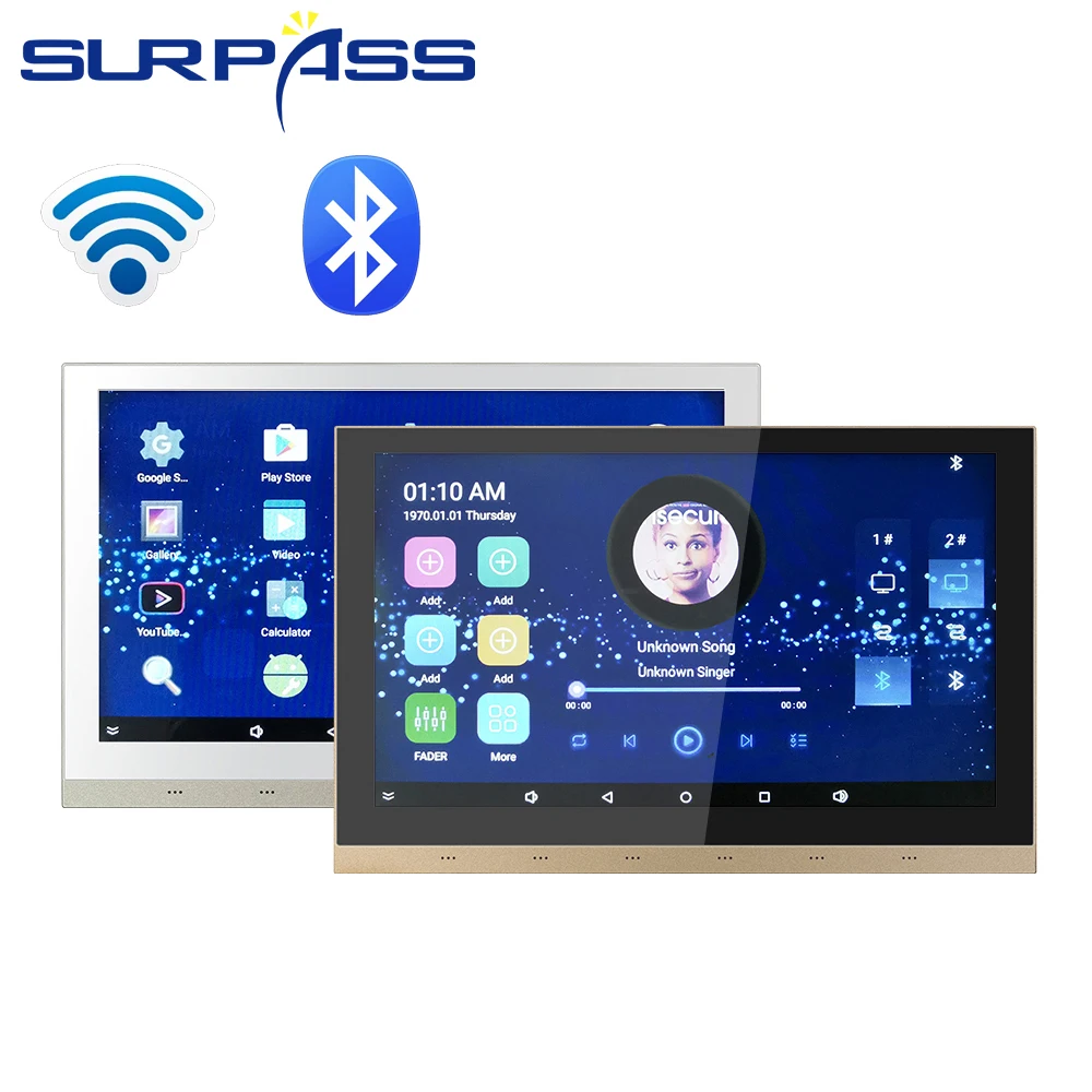  Смарт-10 дюймов Wi-Fi Bluetooth Android системы пластина модуль усилителя класса d плиты сабвуфера
