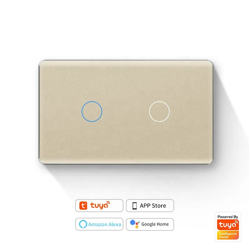 New curved tempered glass Zigbee smart home touch light switch 1/2/3/4 Gang Tuya APP remote control switch