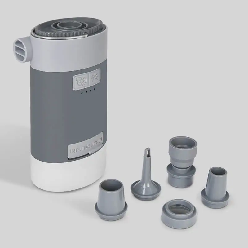 Лидер продаж, многофункциональный электрический воздушный насос для надувных помещений, портативный воздушный мини-насос с походным освещением для палатки