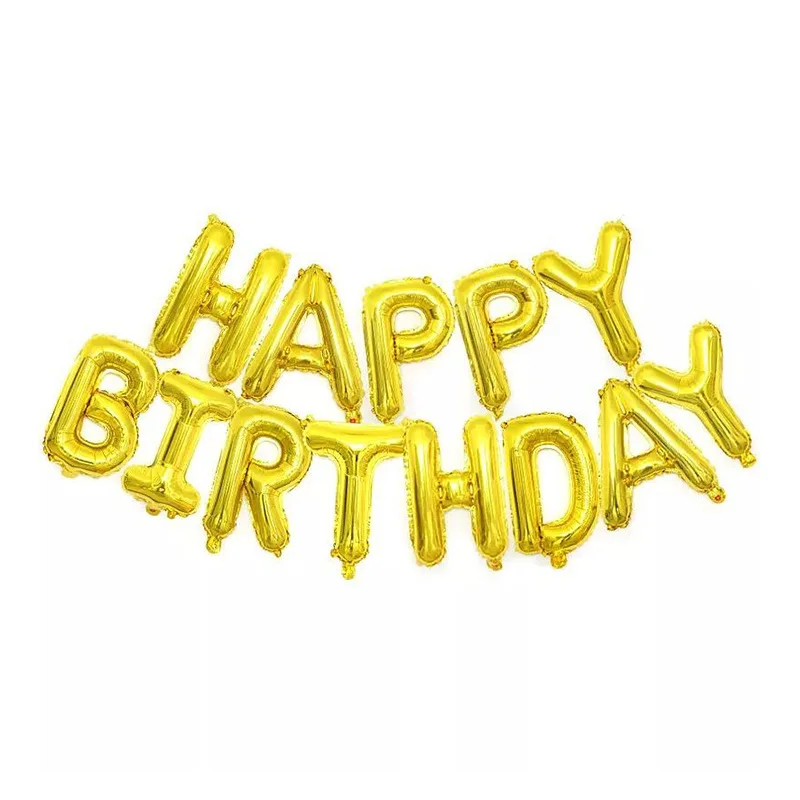 Pop Happy Birthday Letter Aluminum Film Balloon Celebration Party Supplies Wedding Decoration Aluminum Foil Balloon Set