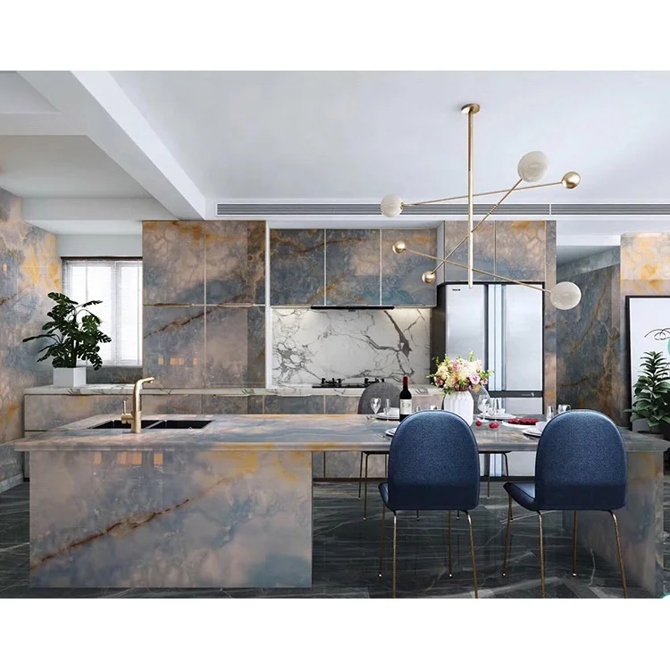  Высокое качество m2 цена прозрачный оникс облицовка стен синий из мраморного оникса