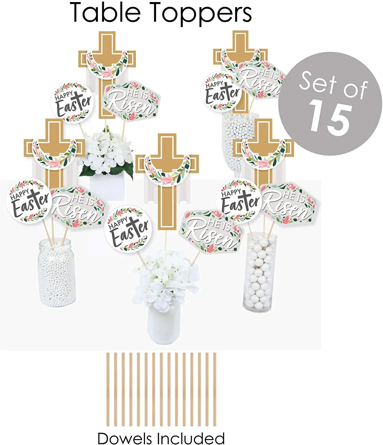 Religious Easter HE IS RISEN Christian Holiday Party Supplies Banner Decoration Kit