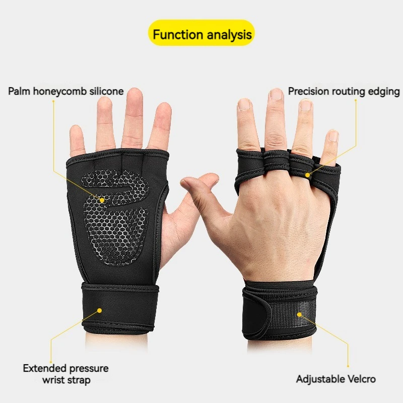 Wholesale outdoor training weight lifting cycling workout gym fitness exercise half finger bicycle gloves with logo