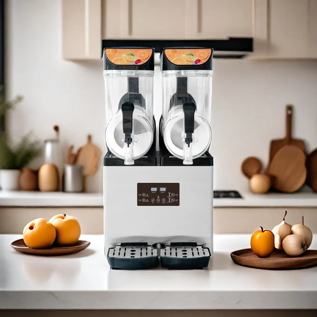 Factory Refrigeration 2 tank Cooling Juice Machine Single-cylinder Stirring Spray Cold Drink Machine juice chilling machine