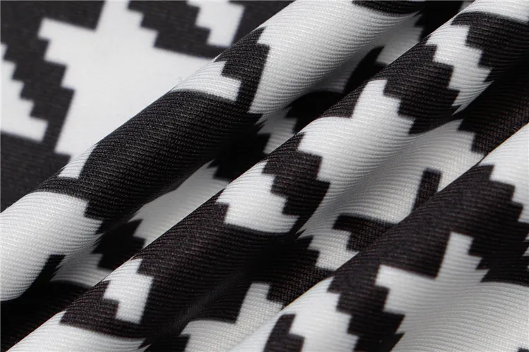 Wholesale fall winter ladies slim long sleeve round neck back hollow backless Nipped Waists print houndstooth women dress