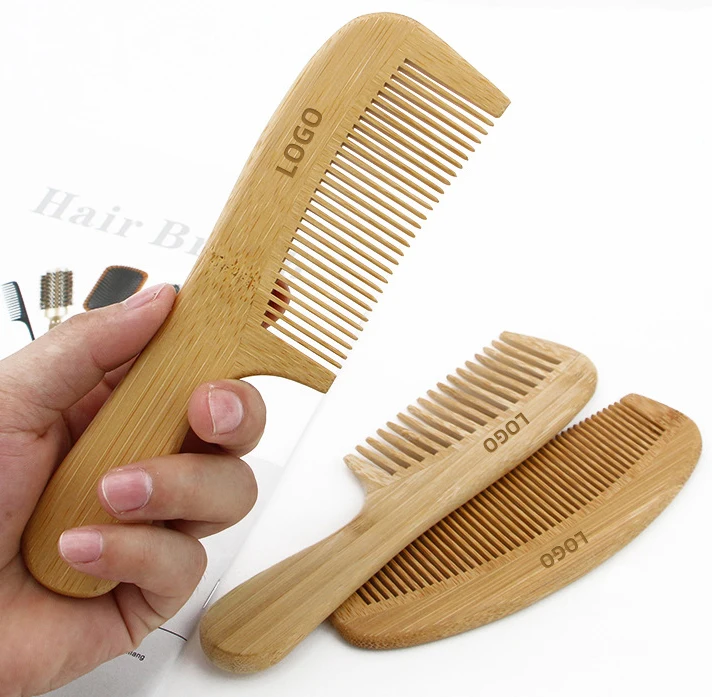 Bamboo hair dye brush beard brush and comb bamboo haircomb bamboo handle hair brush combs